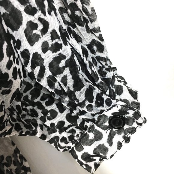 Zebra Leopard Print Blouse Alberto Makali EUC - Picture 11 of 11